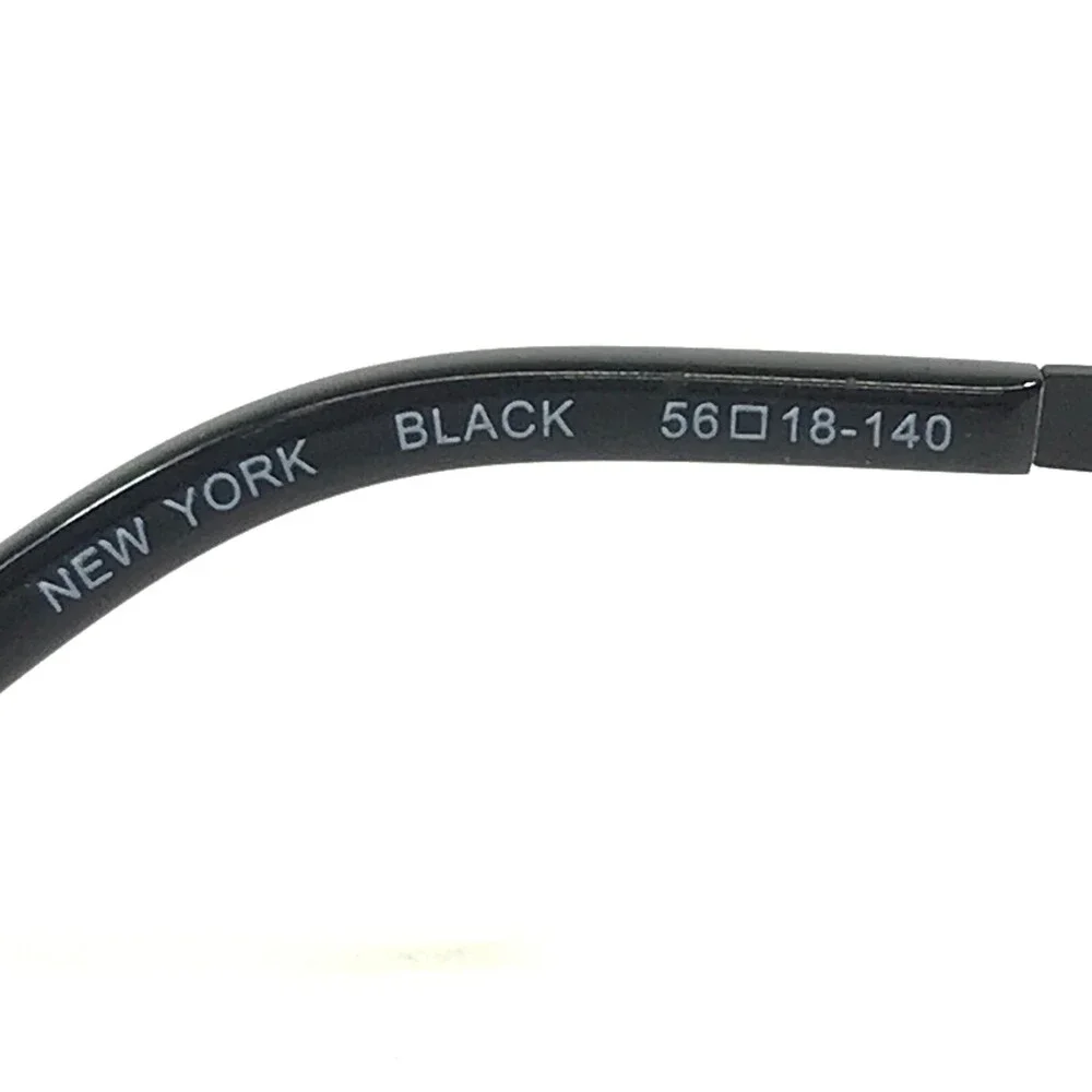 Eight to Eighty Eyeglasses Frames NEW YORK BLACK Rectangular Half Rim 56-18-140